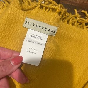 Mustard Pottery Barn throw blanket